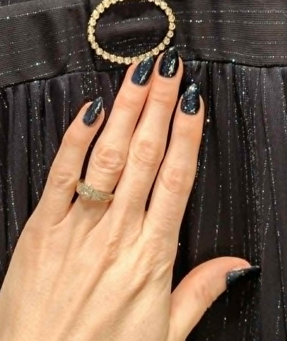 Midnight Marble — Gel · Nail Art