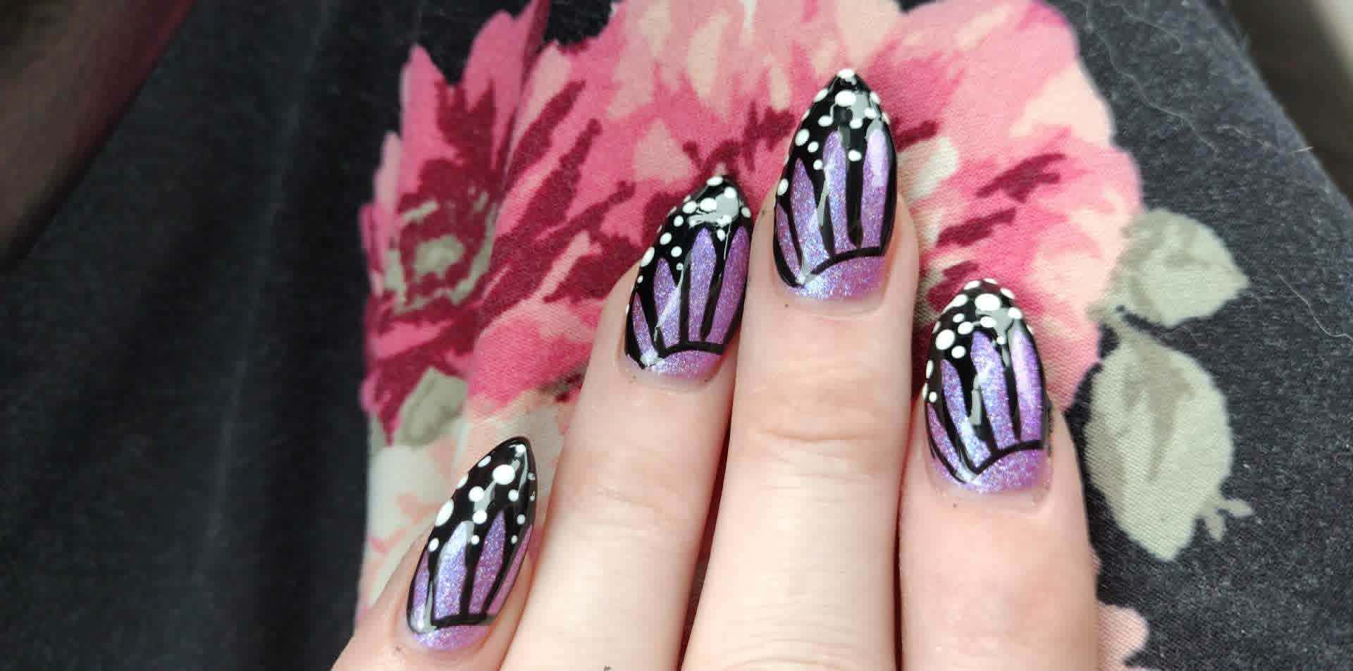Purple Butterfly Wings — Hand-Painted Art