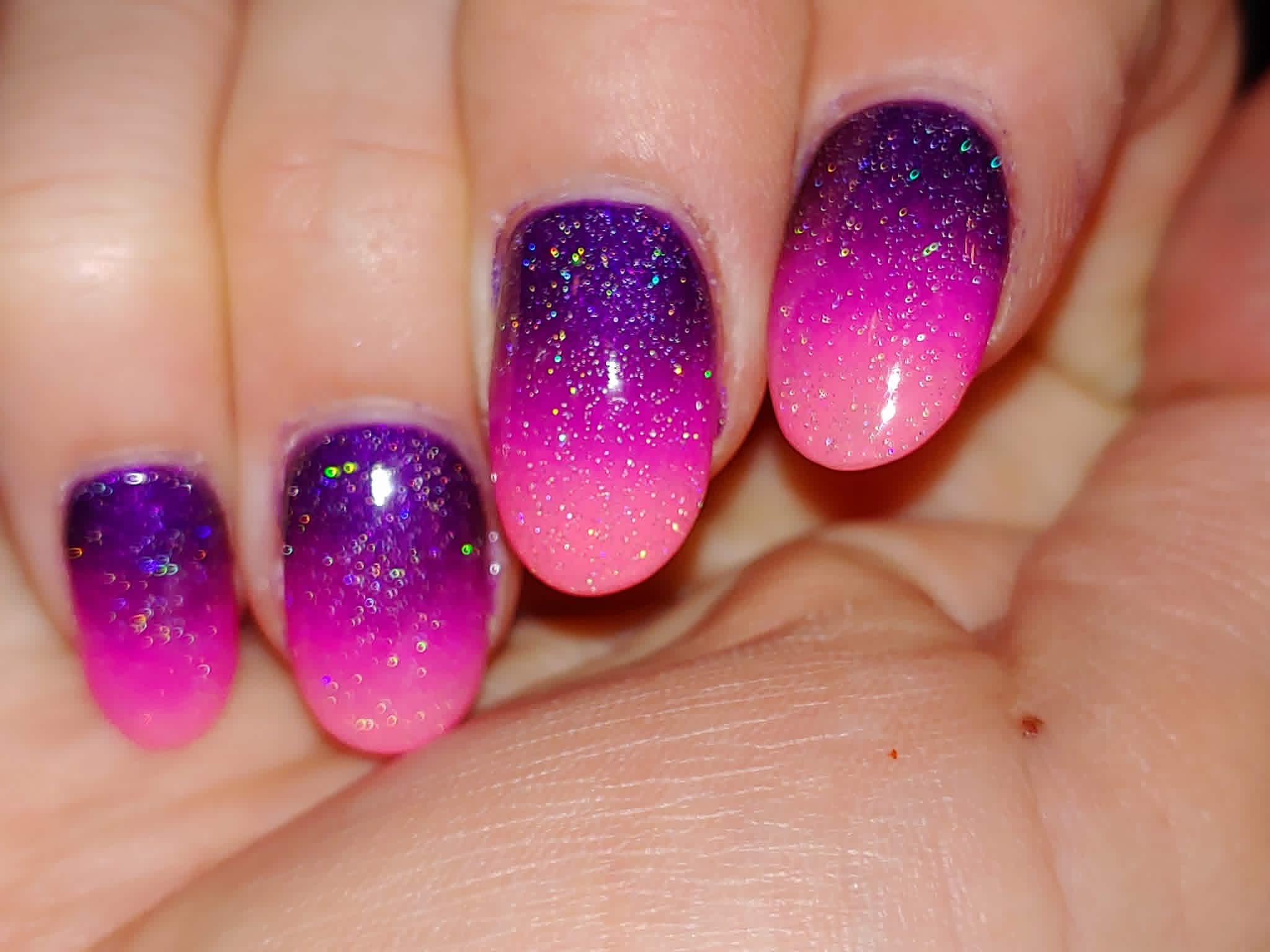 Purple & Pink Holo Ombré — Glitter · Ombré
