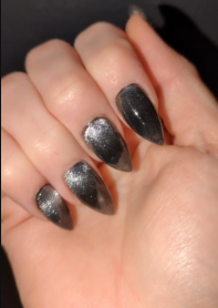 Silver & Black Ombré — Gel · Ombré