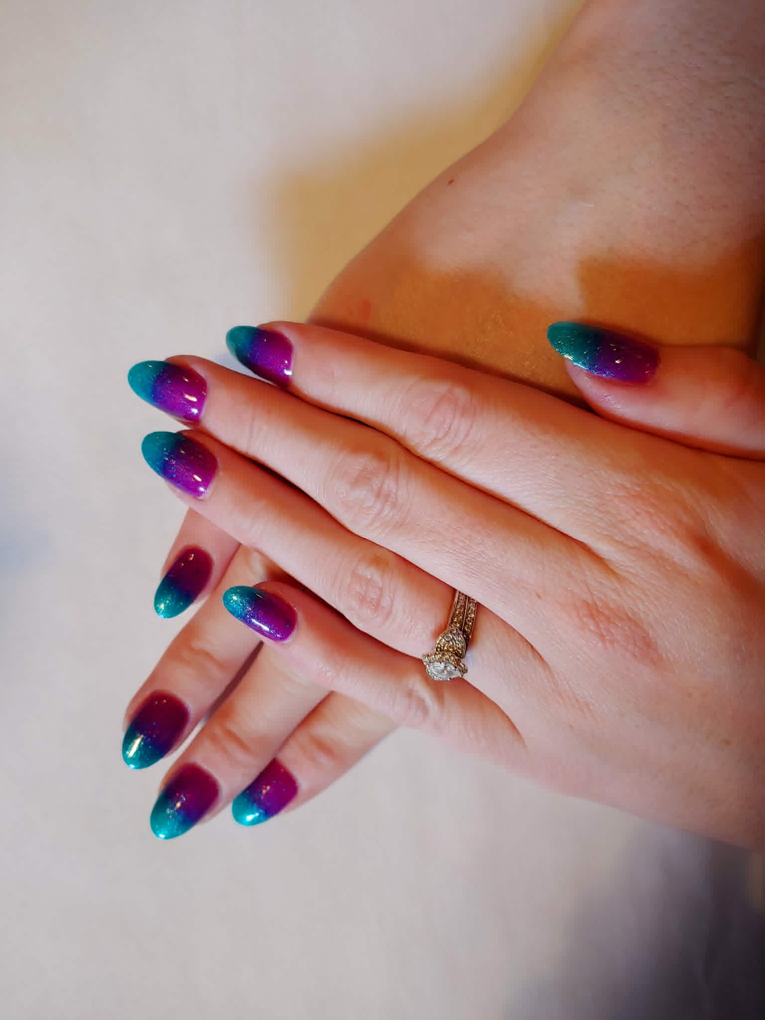 Teal & Purple Ombré — Gel · Ombré