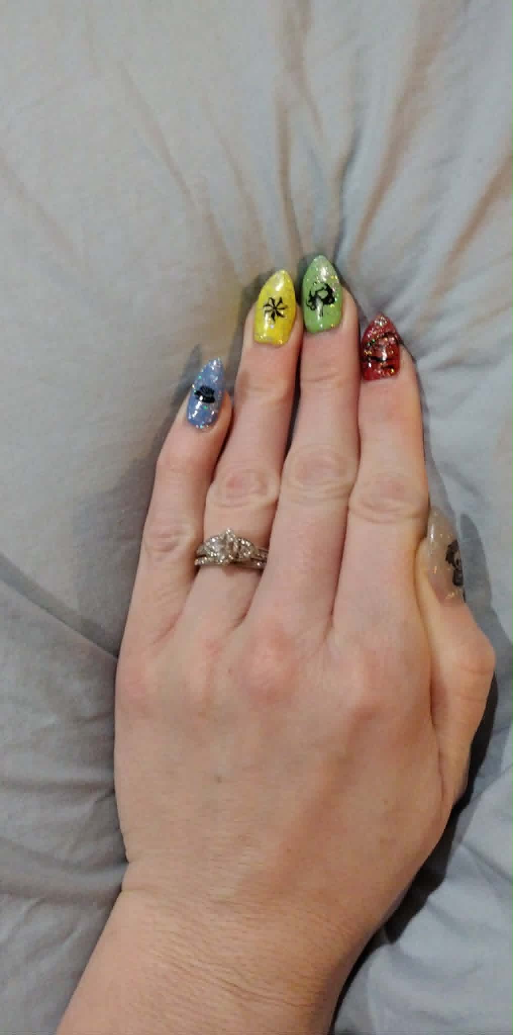 Tropical Palms — Glitter · Nail Art